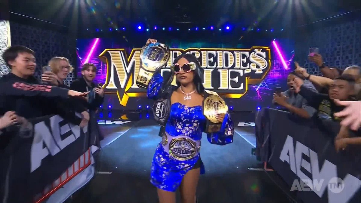 The TBS Champion Mercedes Moné joins the commentary team to keep a close eye on her #AEWRevolution opponent Momo Watanabe! Watch #AEWCollision on TNT + Max Mercedes Moné Varnado