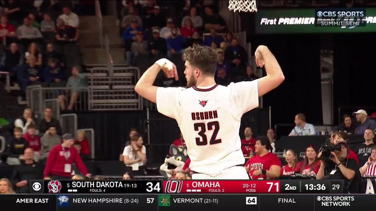 A savage celly after ANOTHER trey Omaha Men’s Basketball