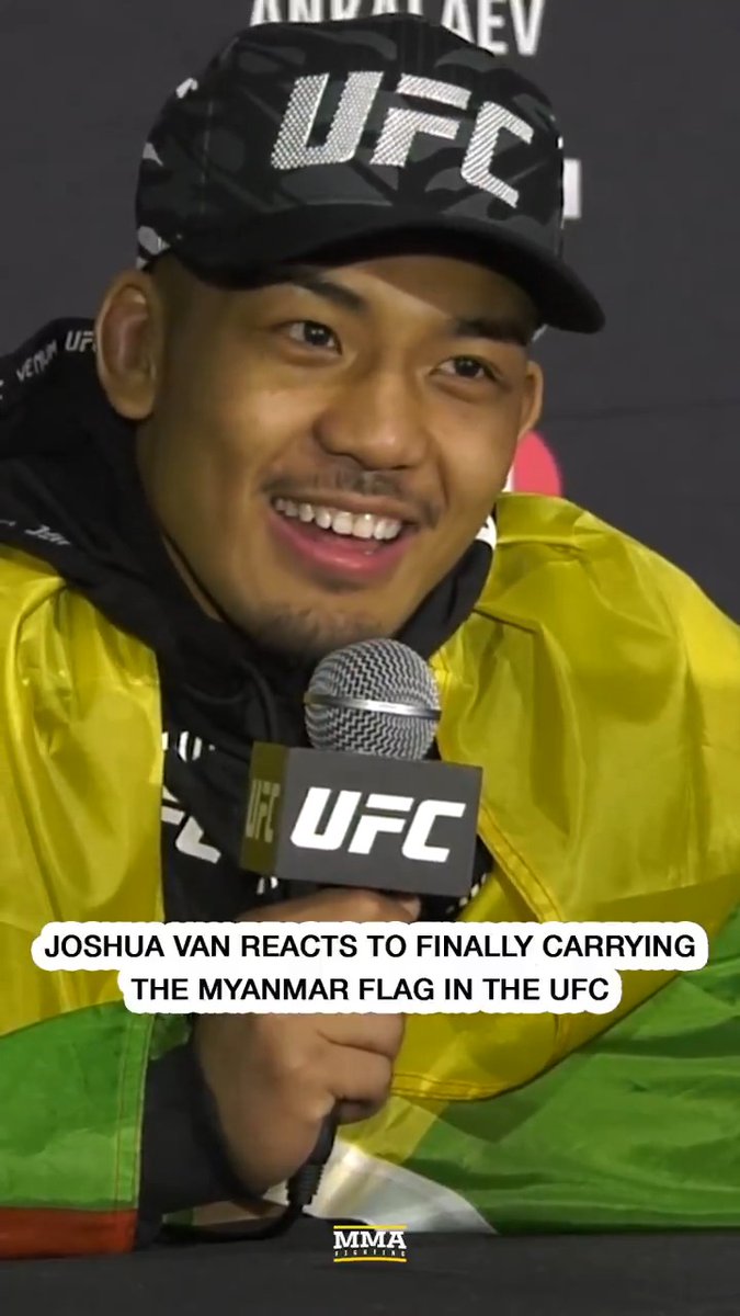 .Joshua Van was thrilled to finally carry the Myanmar flag into the octagon at #UFC313 🇲🇲 "The whole week I was just smiling and laughing. … I was just happy."