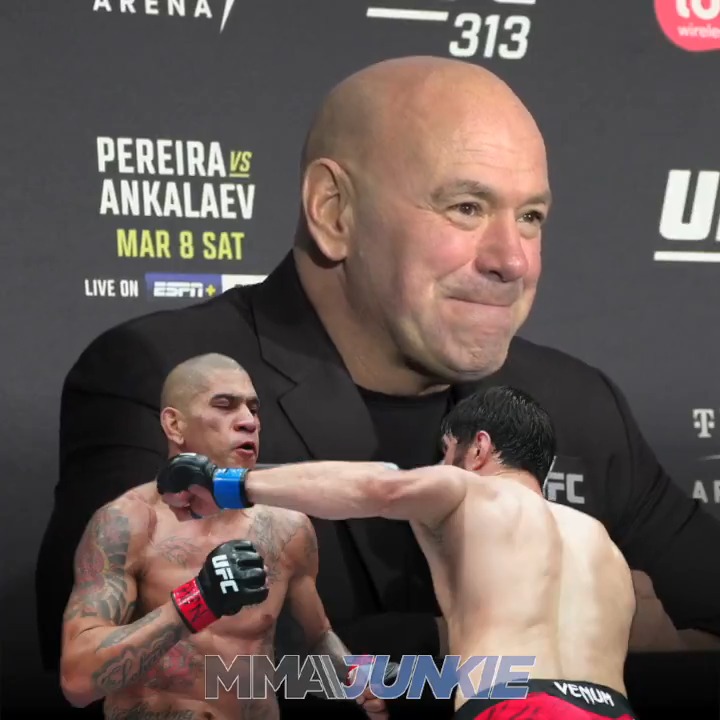 Dana White scored the #UFC313 main event for Magomed Ankalaev and thinks Alex Pereira will "probably" get an immediate rematch.