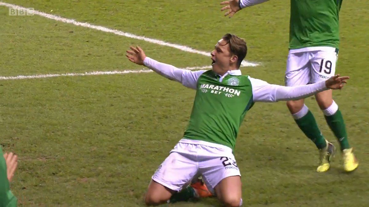 🟢⚪️ On this day in 2018 Hibs beat Hearts 2 nil at Easter Road Scott Allan struck the opener with Jamie Maclaren rolling in the second