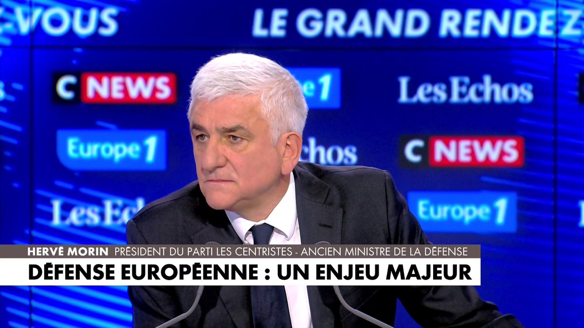 Hervé Morin : «Notre dissuasion même si elle devait s'étendre doit rester 100% française, je ne veux pas que ce soient les Européens qui décident de la sécurité de mon pays» dans #LeGrandRDV