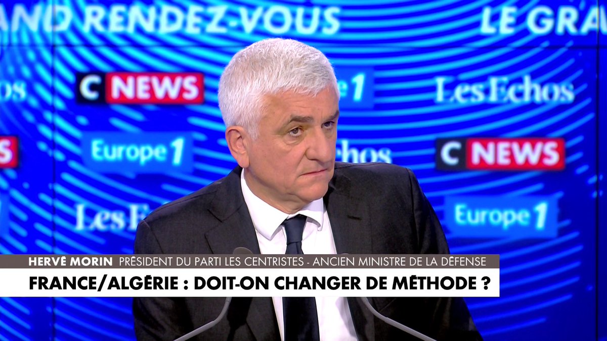 Hervé Morin : «Nous n'avons aucun intérêt à faire preuve de faiblesse face aux Algériens, car nous ne gagnerons rien» dans #LeGrandRDV
