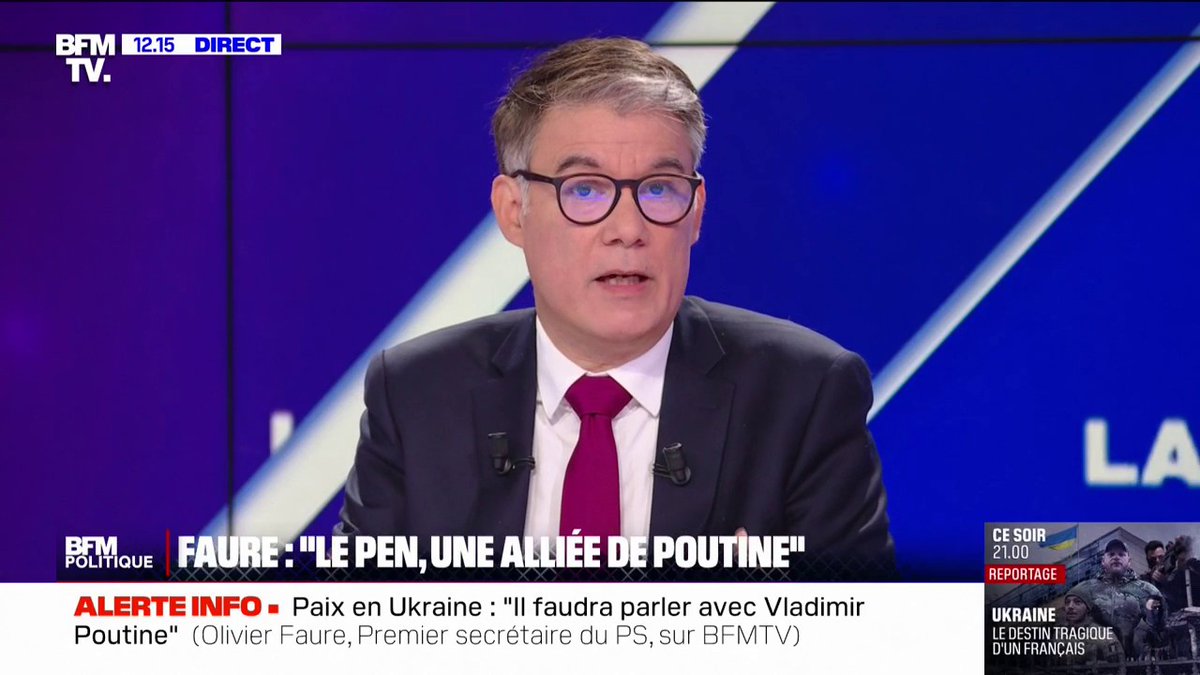 Ukraine: Olivier Faure n'est pas prêt à "accepter un simple cessez-le-feu, sans garantie de sécurité pour l'Ukraine"