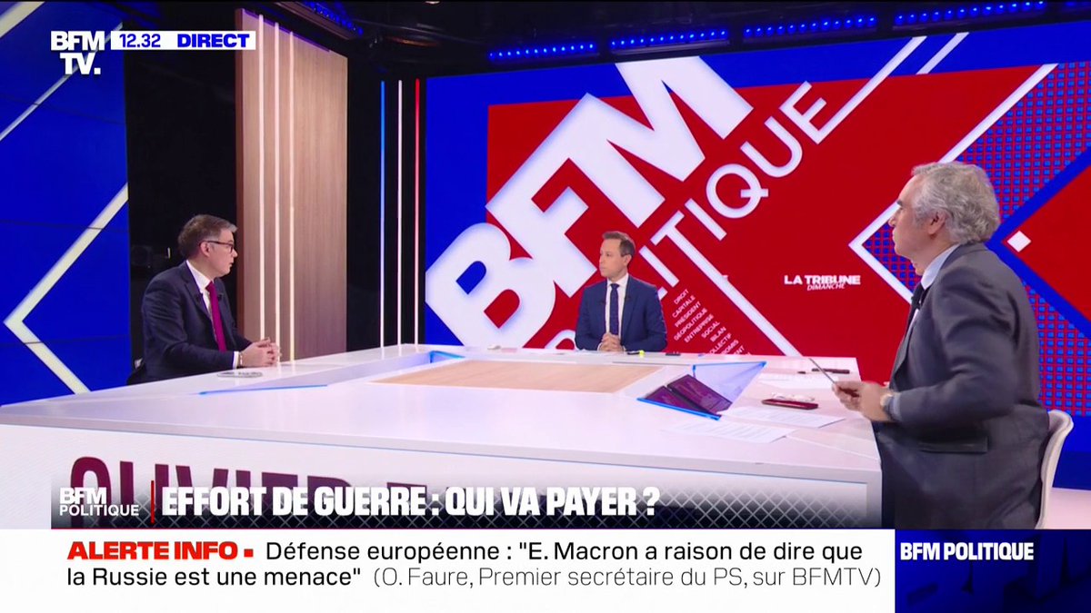 Pour financer l'effort de guerre, Olivier Faure propose de lancer "un emprunt au niveau européen"
