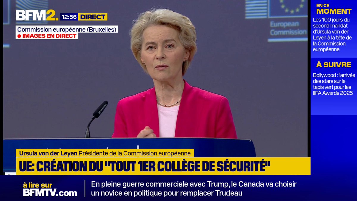 💬"Les garanties de sécurité les plus fortes seraient une adhésion à l'OTAN, ceci n'est pas possible pour l'instant. Deuxième élément, ce serait d'avoir une armée ukrainienne fonctionnelle" Ursula von der Leyen, sur l'Ukraine et les prochaines discussions pour un accord de paix