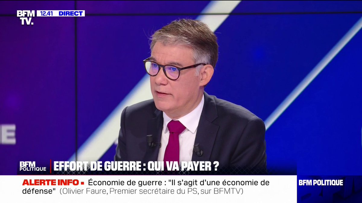 "Emprunt européen", "confiscation des avoirs", "imposition des plus riches"... Les pistes d'Olivier Faure pour financer l'effort de guerre