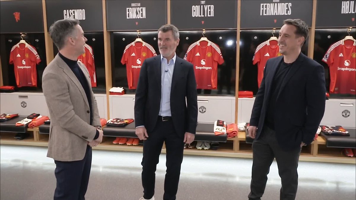 Roy Keane and Gary Neville remember Manchester United's heated rivalry with Arsenal from the home dressing room at Old Trafford ⚔️