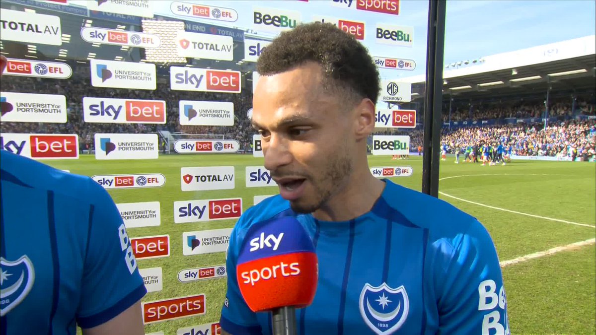 "There's no better atmosphere around England...you can hear it still" 🎶 Colby Bishop and Josh Murphy praise the atmosphere at Fratton Park after a vital win against Leeds United 👏