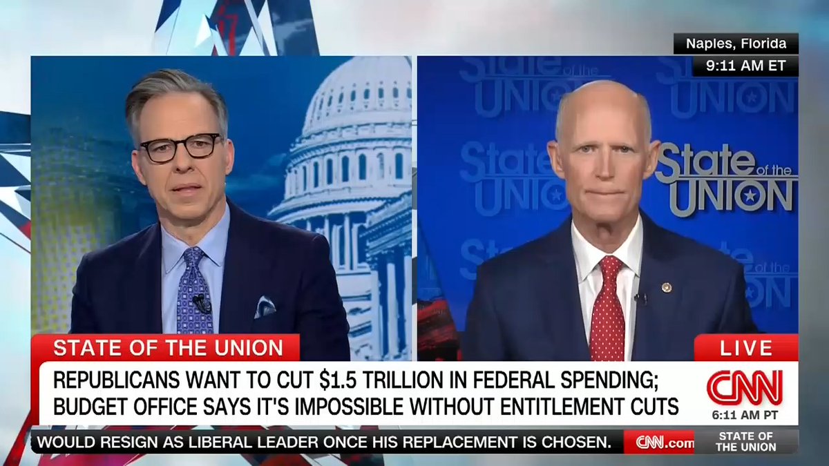 GOP Rick Scott defends Trump’s tariff whiplash: “There's a coherent strategy. Stop taking advantage of American workers. Stop sending fentanyl across our border… I think Donald Trump is doing what he should. We have got to make this a fair system for the American worker.”