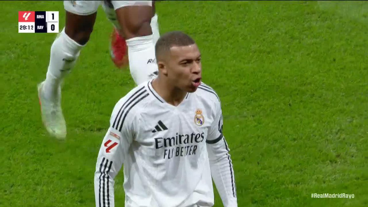 KYLIAN MBAPPÉ GIVES REAL MADRID THE LEAD VS. RAYO VALLECANO! ON FIRE FOR MADRID!! 🔥
