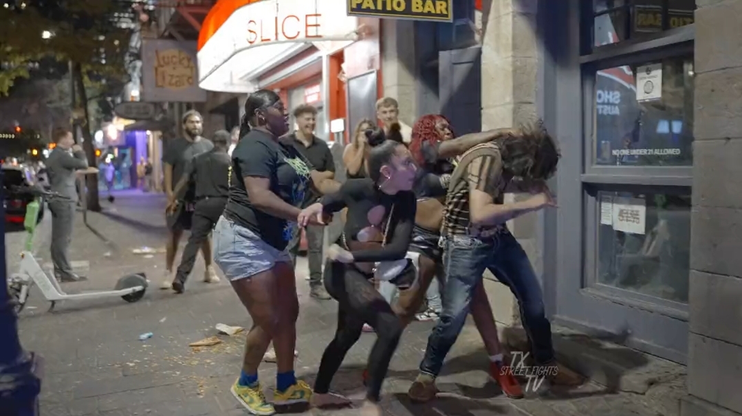 Sheesh: Dude gets jumped by 3 females #fight #6thstreet #crazyvideos #wild fight