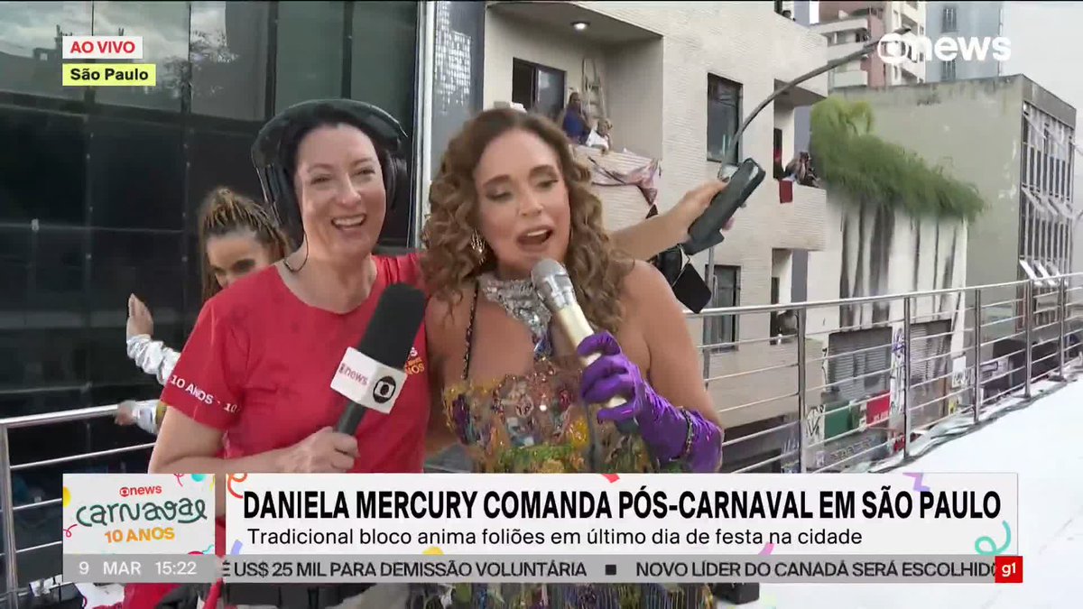 Em São Paulo, quem comanda o pós-carnaval é Daniela Mercury, com o bloco Pipoca da Rainha. Neste ano, o tema do desfile é “Axé é a natureza”. Veja com Rosana Cerqueira, direto da região central da capital paulista. ➡ Assista na #GloboNews:
