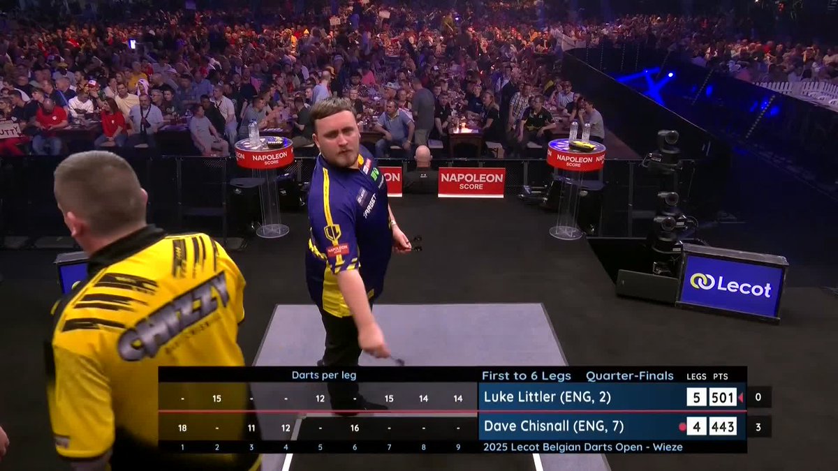 LITTLER MOVES CLOSER TO RETAINING HIS TITLE! Dave Chisnall had him on the ropes at times, but a late flurry from Littler powers him past Chisnall and into the last four. Is he on the way to retaining his title? 📺 | #ET1