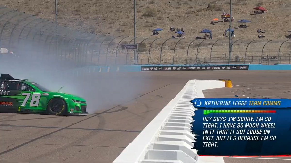 Here's what happened on Katherine Legge's spin today at Phoenix: