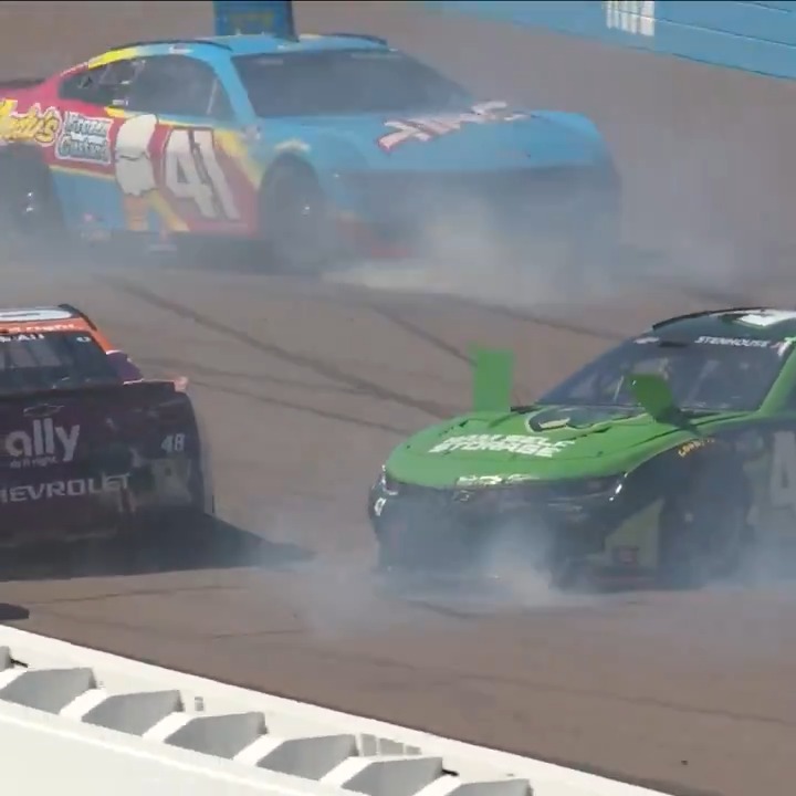 Racing four wide at a place like Phoenix Raceway never ends well.