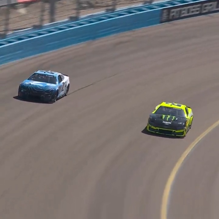 Those option tires are red-hot fast! Austin Cindric takes the lead away from William Byron.