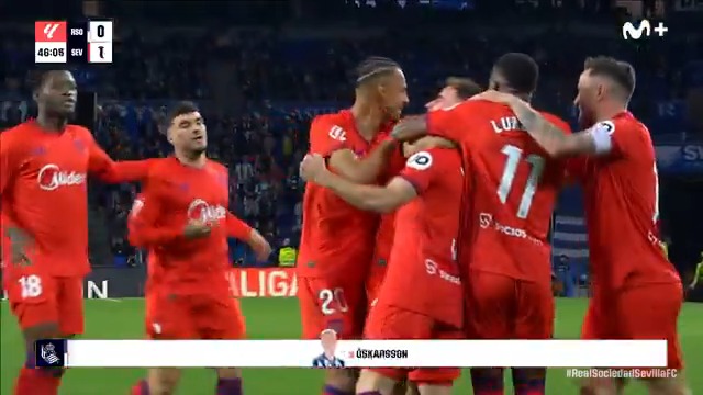Interior, palo largo y tres puntos. 𝐄𝐣𝐮𝐤𝐞 le da la victoria al Sevilla Fútbol Club. #LALIGAEASPORTS #LaCasaDelFútbol