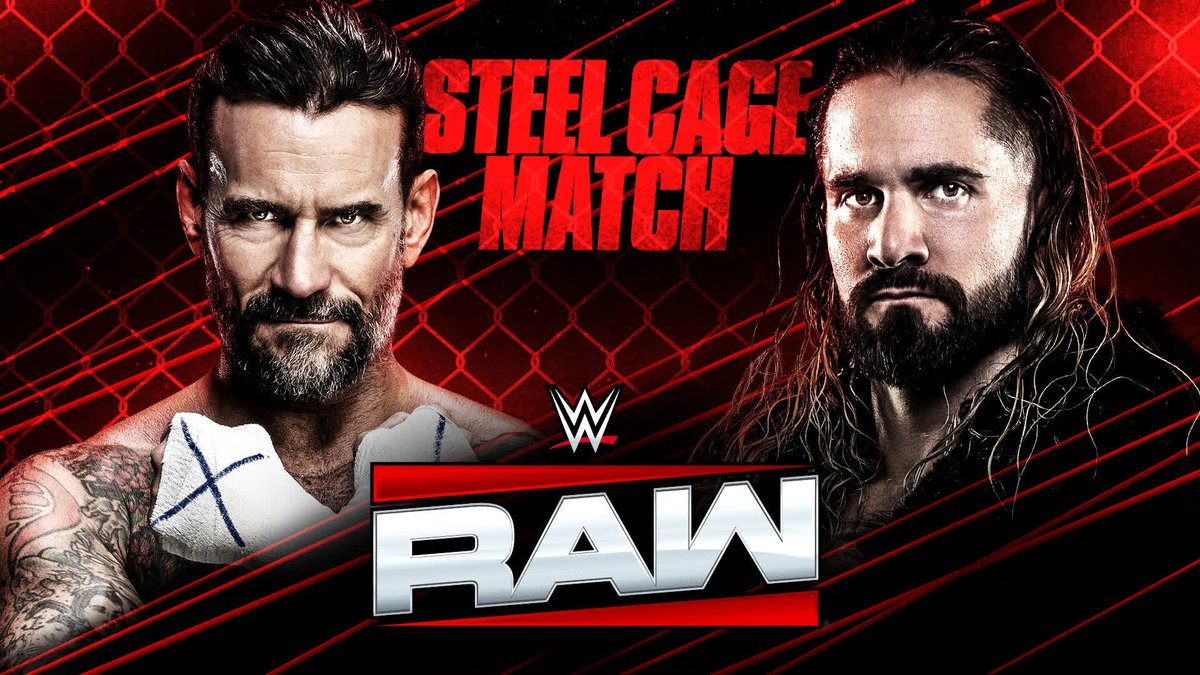 TOMORROW NIGHT on #WWERaw Bitter foes player/coach & Seth Rollins clash inside of a STEEL CAGE! 📍 MSG 🎟️ ▶️