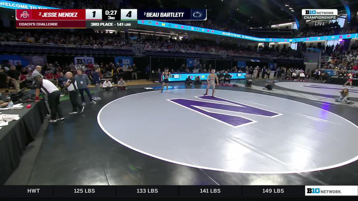 𝐁𝐀𝐂𝐊-𝐓𝐎-𝐁𝐀𝐂𝐊. Ridge Lovett is your 2025 B1G Champ at 149 with a 1-0 decision over Webster.