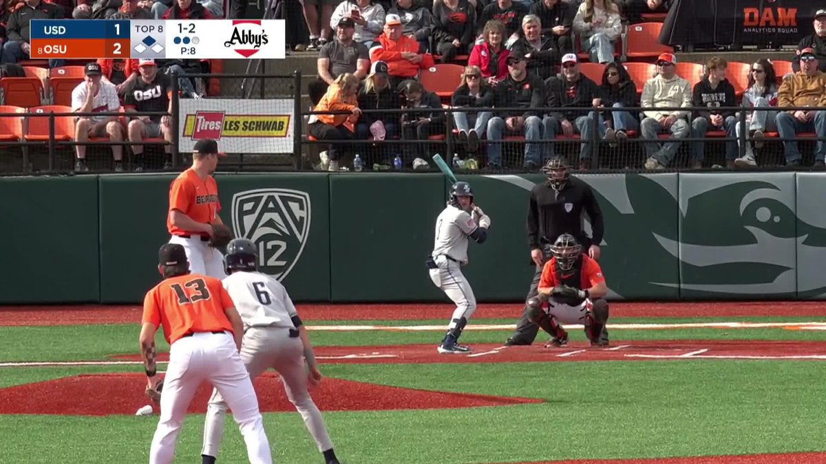 Dawson Santana flashes the leather and saves a run to get us out of the 8th! #GoBeavs