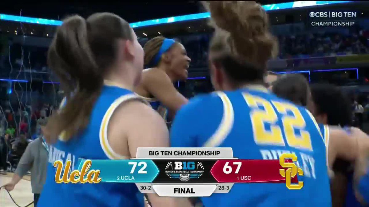 THE BRUINS ARE THE 2025 #B1GWBBT CHAMPIONS 🏆 UCLA Women's Basketball