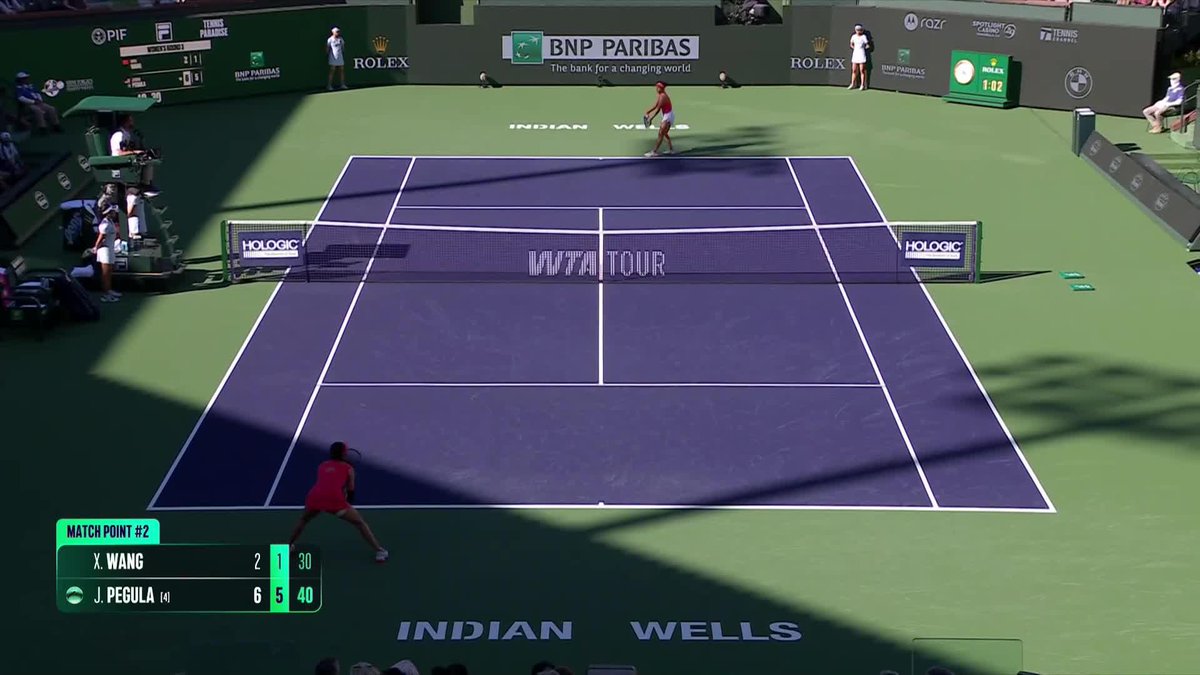 Another day at the office! 🫡 Jessie Pegula defeats Wang in straight sets and awaits the winner of Svitolina/Collins. #TennisParadise