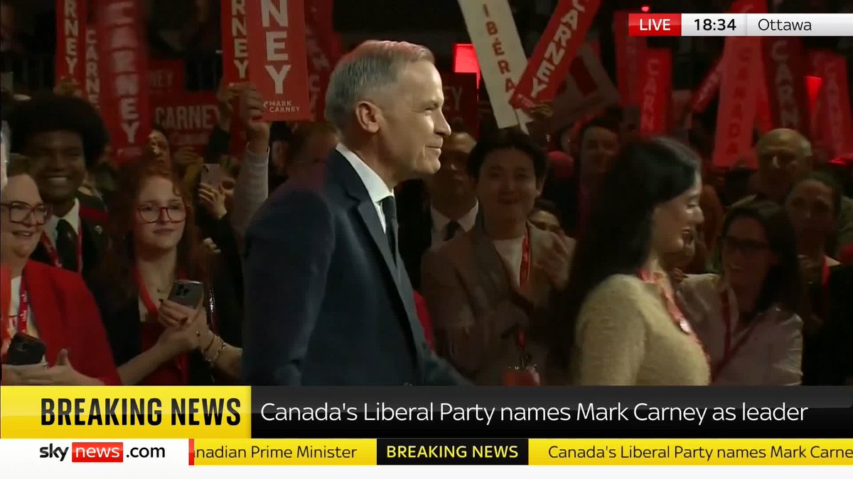 🚨BREAKING: Justin Trudeau has resigned and Canada’s Liberal party has selected Mark Carney as his replacement.
