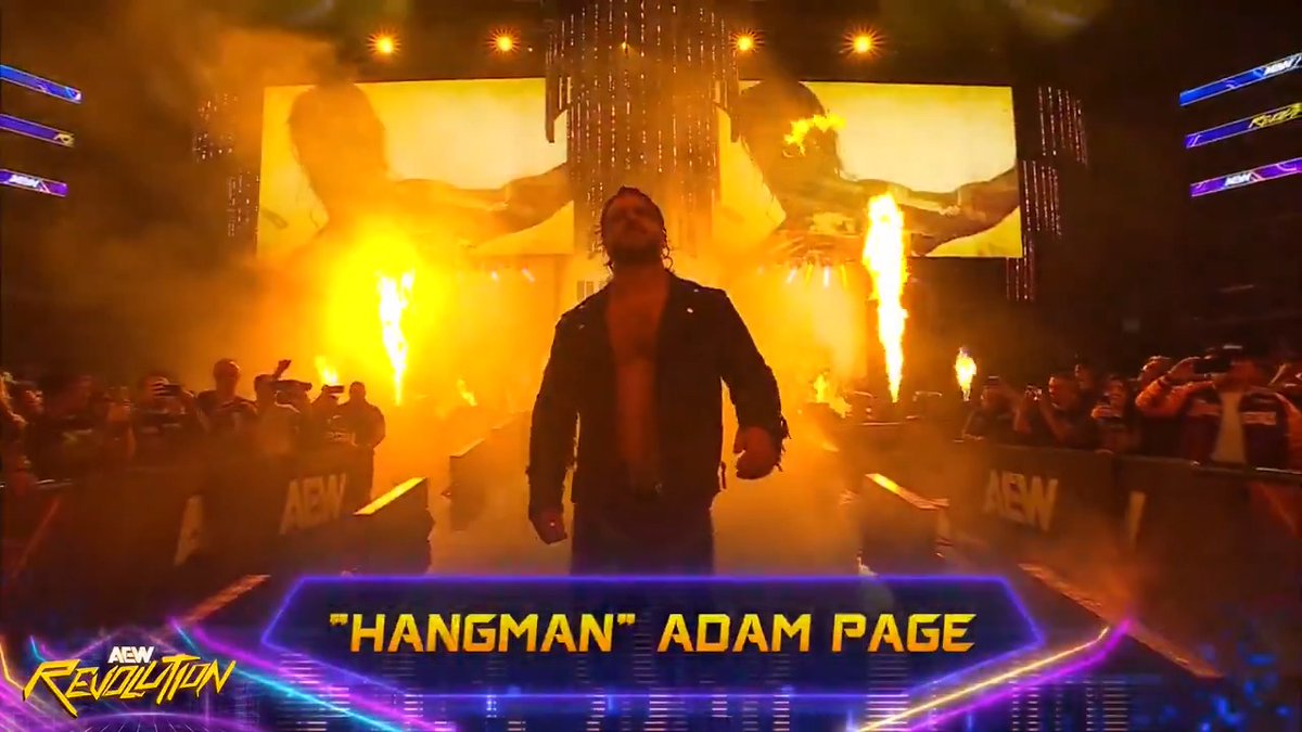 Hangman Adam Page is out for blood as he brings the fight to MJF tonight! Watch #AEWRevolution on PPV right now! Maxwell Jacob Friedman™️ | #HangmanAdamPage