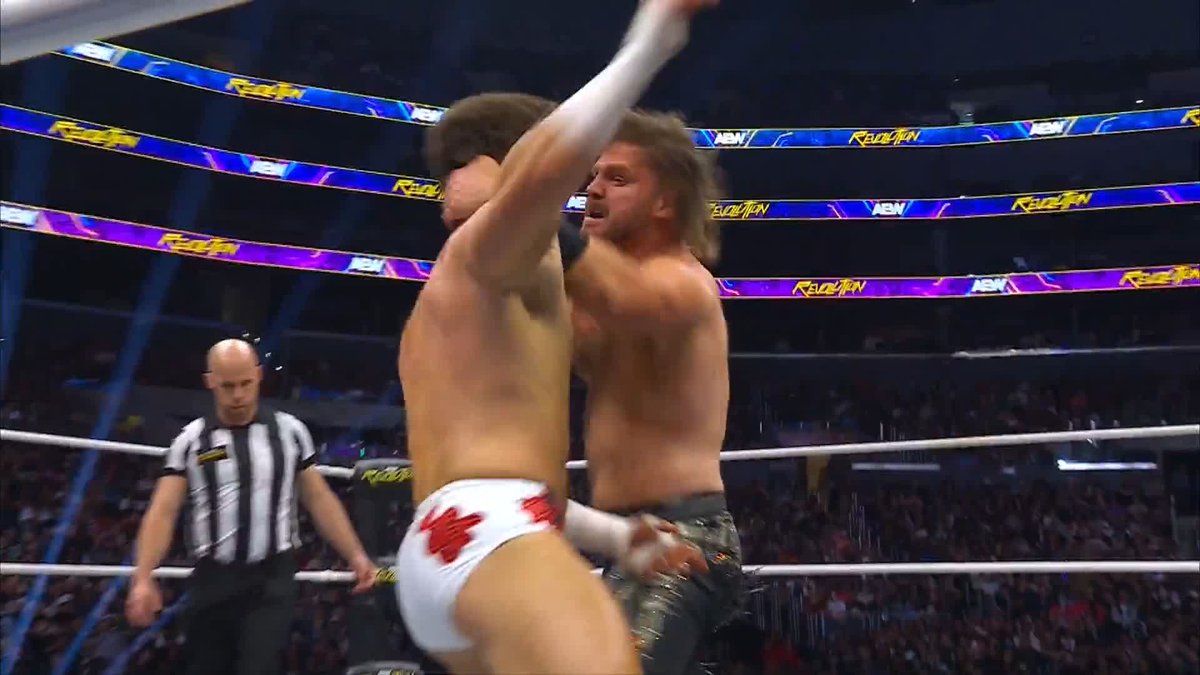 MJF is playing with fire as he keeps provoking Hangman Adam Page! Watch #AEWRevolution on PPV right now! Maxwell Jacob Friedman™️ | #HangmanAdamPage