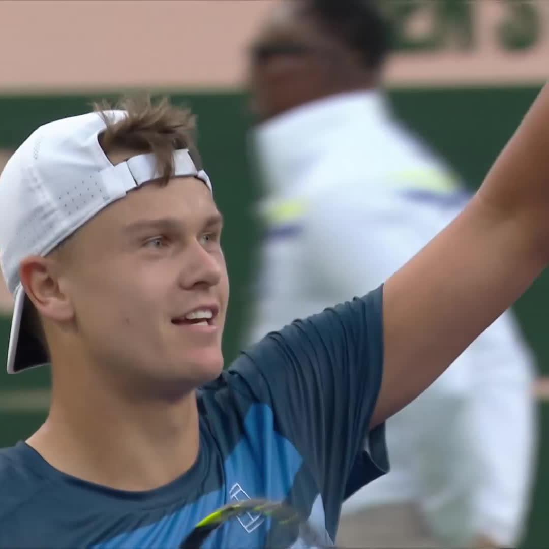 Rune Roars through 🦁 Holger Rune comes back to beat Ugo Humbert 5-7 6-4 7-5 and reach the last 16 🙌 #TennisParadise