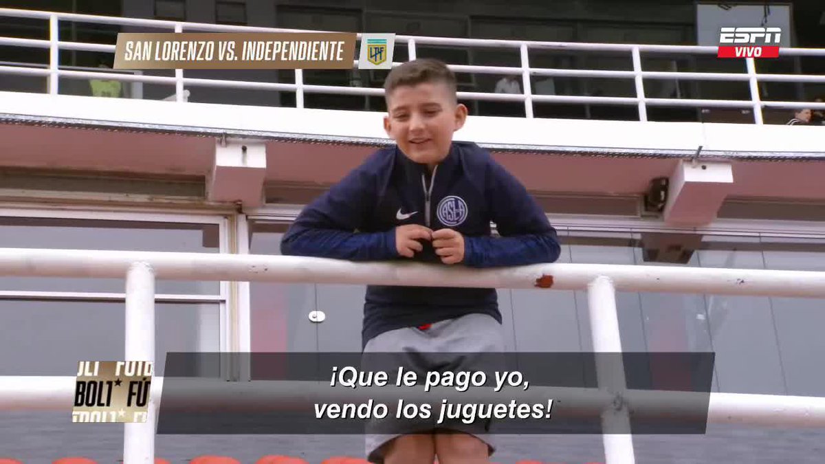 Este nene vendería su PLAY para que Romaña se quede para siempre en San Lorenzo... ¡Un crack! 📺 #ESPNFútbol1 | #DisneyPlus