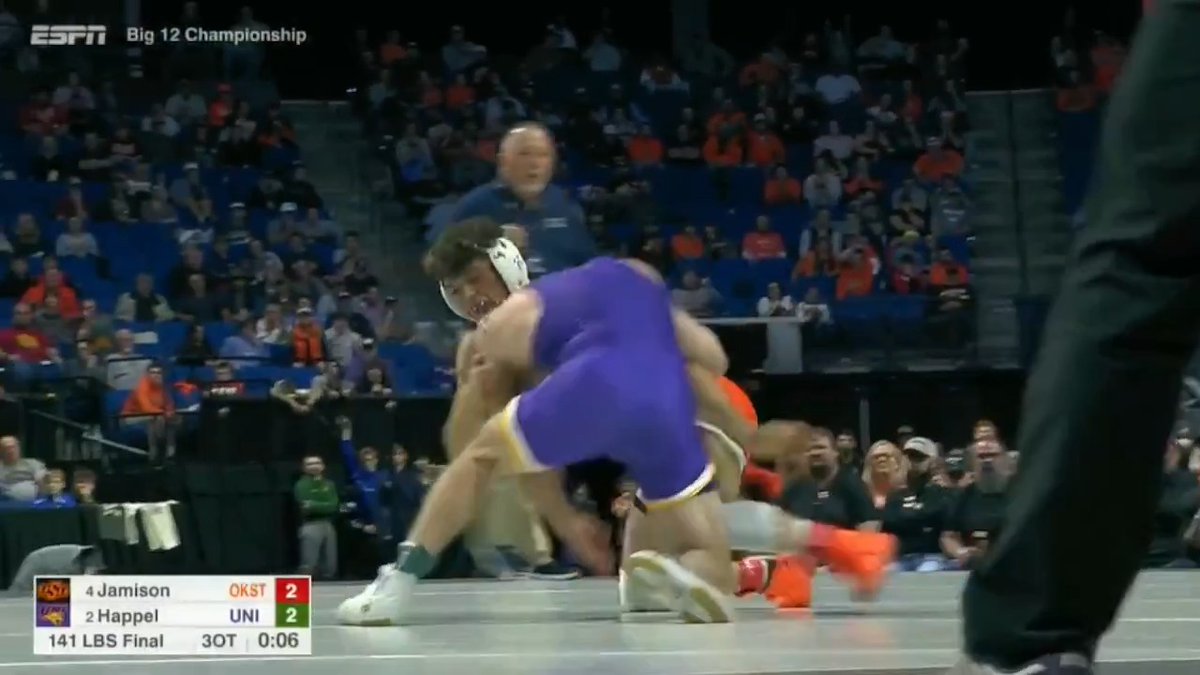 Cael Happel. BIG 12 CHAMPION!!! 😤 #PantherTrain | #EverLoyal
