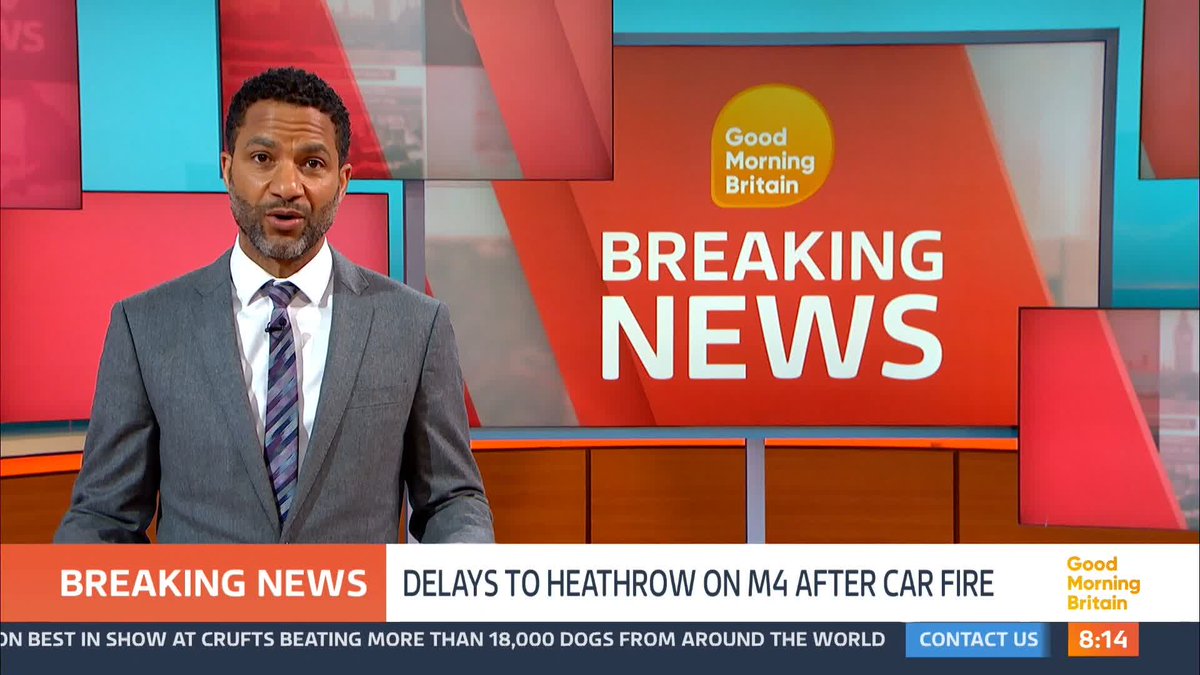 Breaking news: Passengers travelling by car to Heathrow Airport are facing delays after a vehicle caught fire in a tunnel early this morning. Traffic has built up on the M4 and both sides of the A4.