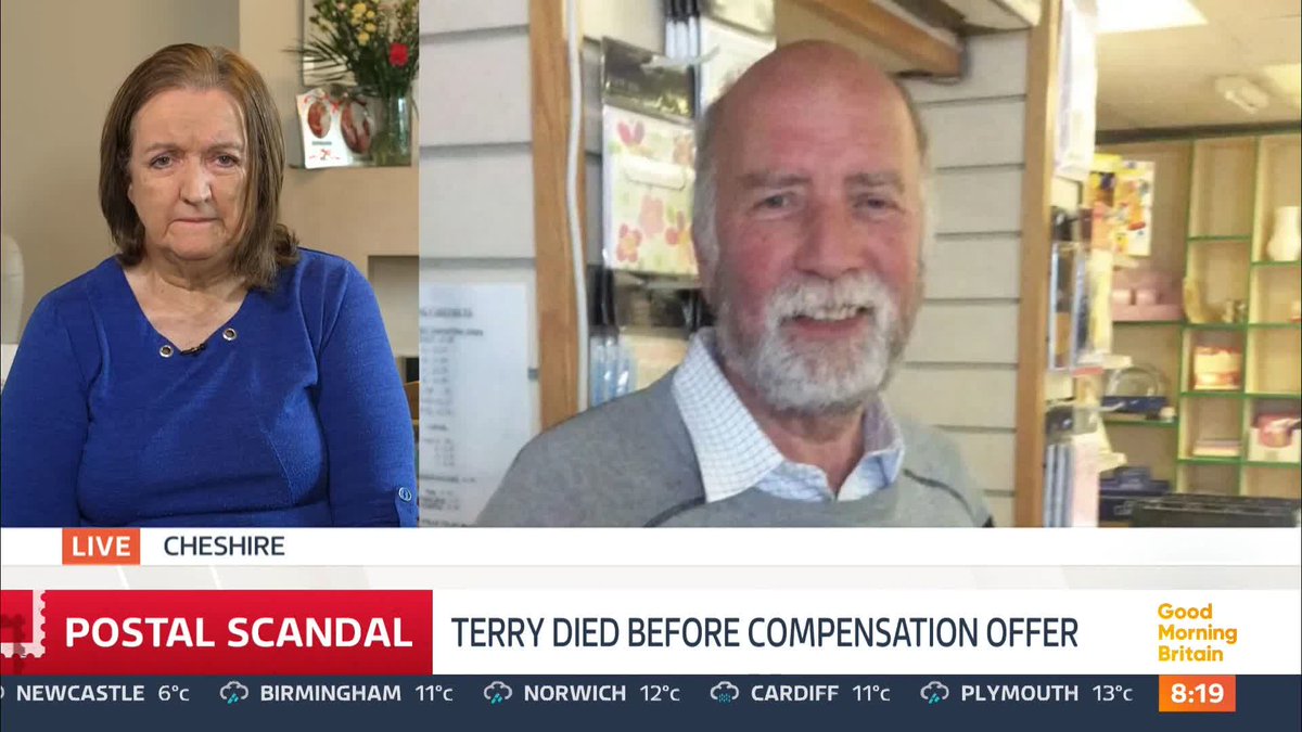 The widow of a Post Office scandal victim has called the delay in compensation a "slap in the face" after receiving an offer letter days after he died. Terry Walters had to sell his home and endure 17 years of misery due to the faulty Horizon computer system.