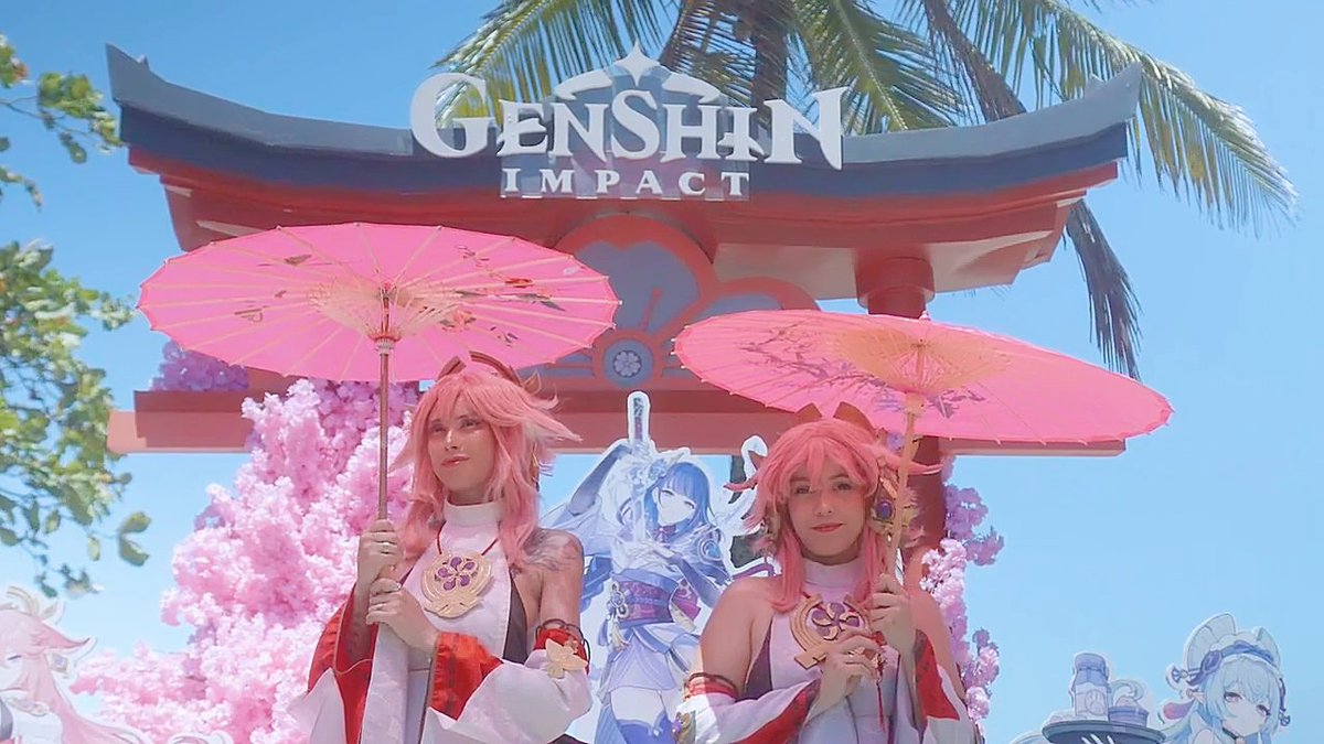 Viajantes, o evento de arte floral de Inazuma chegou ao fim! Esperamos que vocês tenham se divertido! Vamos relembrar juntos os momentos especiais deste evento! #CarnavalComShogun #Carnaval #GenshinImpact
