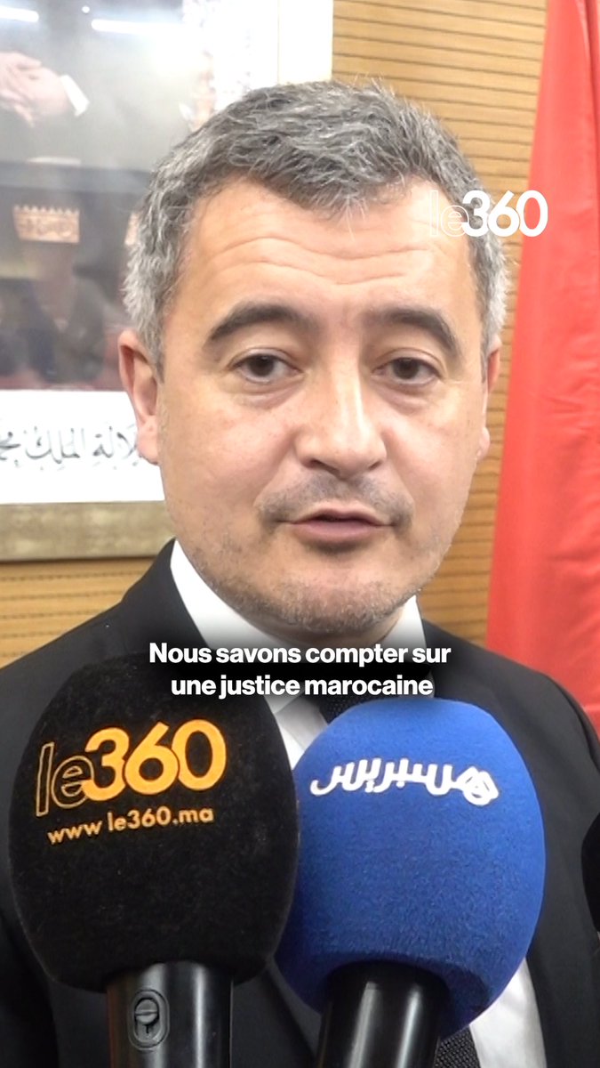 🇲🇦🇫🇷 «Sans le travail du Maroc, la France serait moins sûre. Nous savons compter sur une justice marocaine très à l'écoute de la sécurité des Français.» «Je tiens à remercier la justice marocaine pour son professionnalisme.» — Gérald Darmanin, ministre français de la Justice