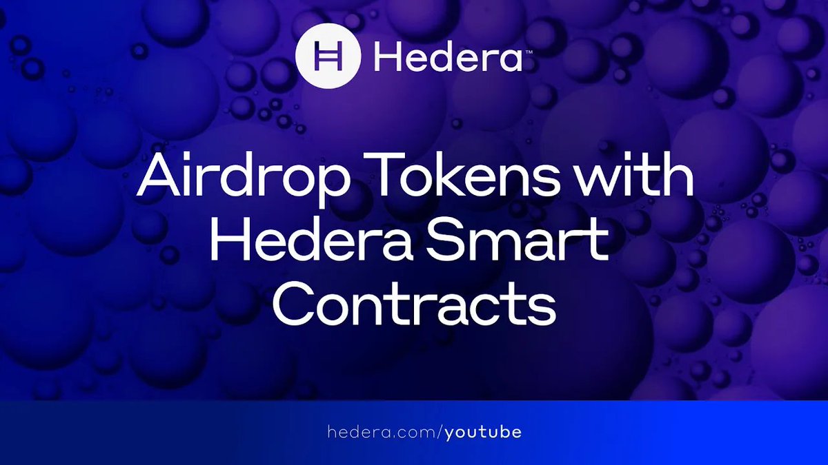 Learn how to use the Native Hedera Token Airdrop inside of a Solidity Smart Contract with Jay Cool ℏ Hashgraph. In this tutorial we build a Smart Contract which extends the Hedera System Smart Contract to create &amp; cancel a frictionless airdrop. Start building on Hedera today 🛠️