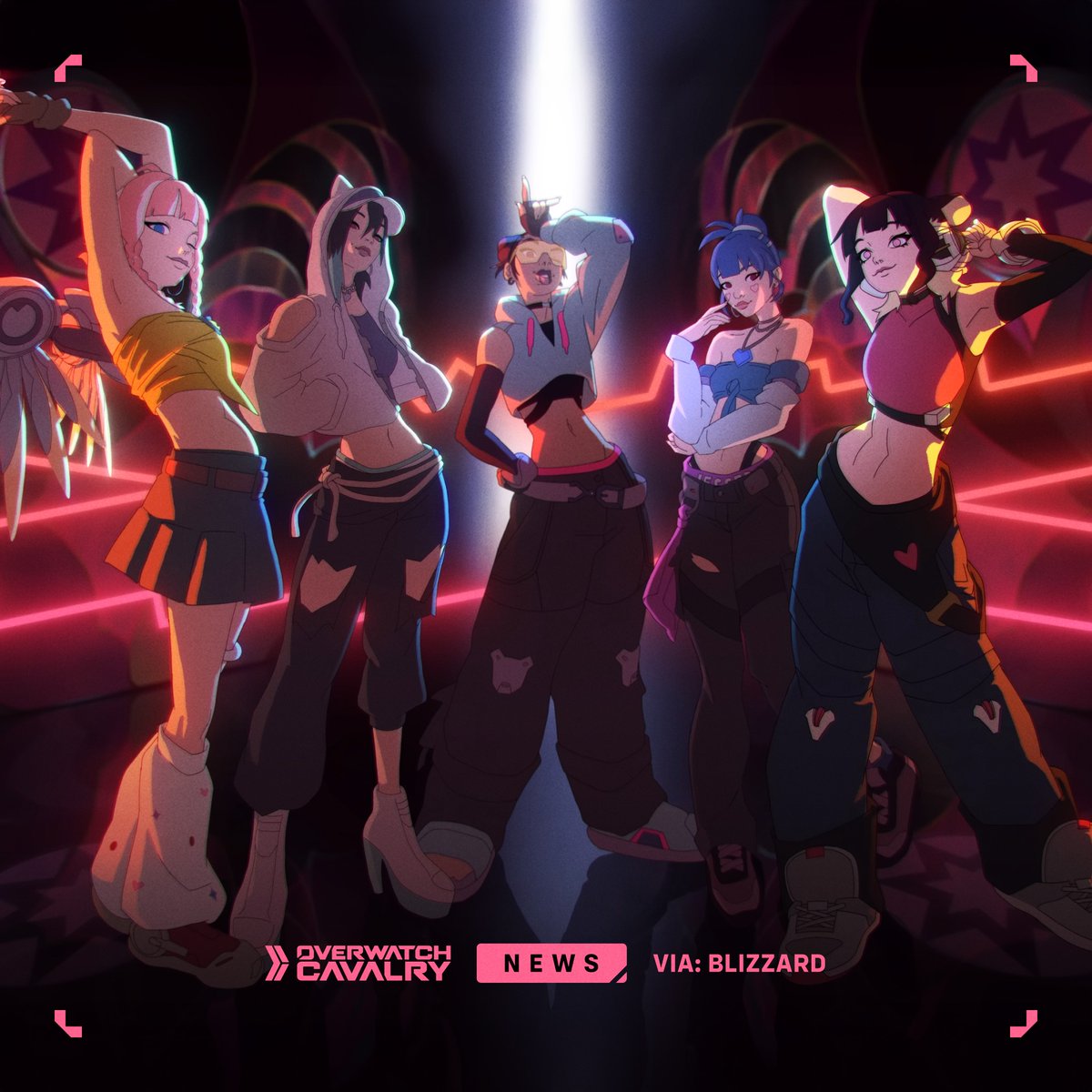 New #Overwatch2 x LE SSERAFIM Animated Trailer ๐ฟ Check out this stunning teaser video featuring the new skins for Ashe, Illari, DVa, Juno, and Mercy! Don't miss the livestream event featuring a new music video on March 17.