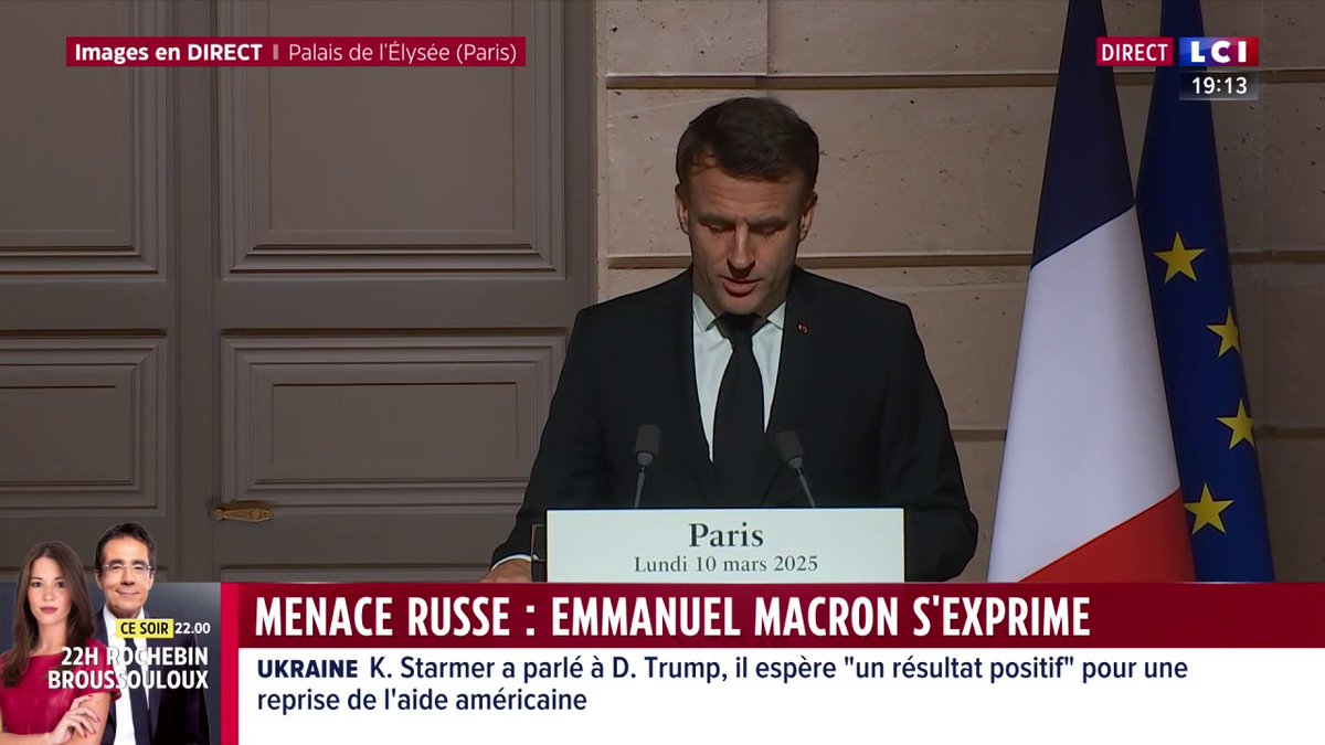 Emmanuel Macron s'adressant à Maia Sandu (présidente de la Moldavie) : "Comme souvent, Moscou crée des crises pour prétendre ensuite vouloir contribuer à les résoudre selon ses propres termes."