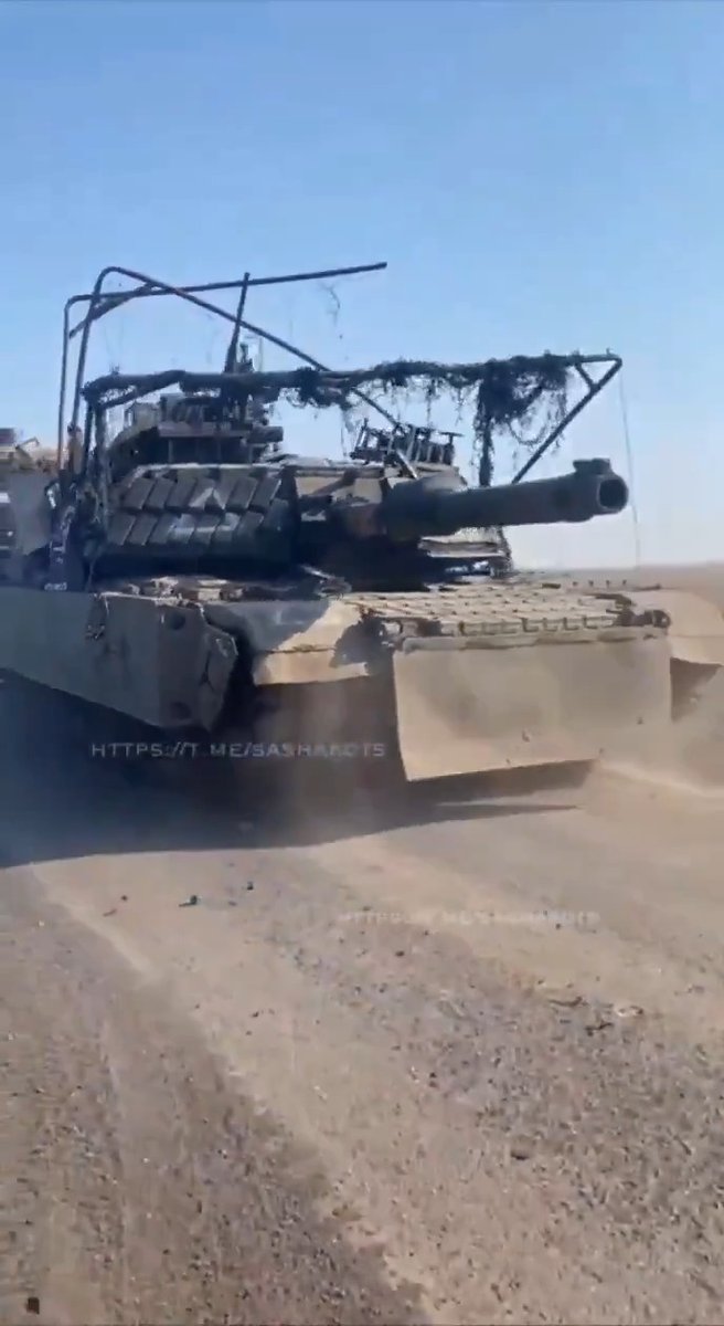 American made Abrams tank (reportedly in tact) captured by the Russians. #war #russia #ukraine #abrams #tank #120mm #BreakTrack #TankerBar