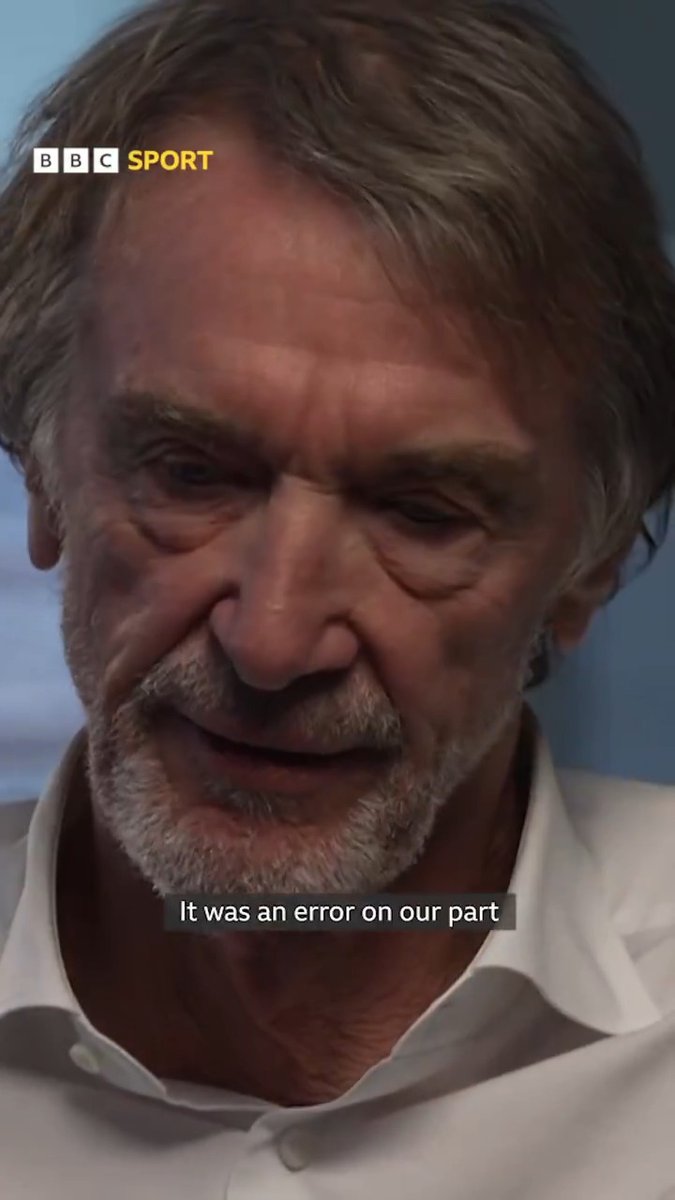 "The Erik ten Hag and Dan Ashworth decisions were errors." 🗣 They were both big calls by Manchester United at the time, but Sir Jim Ratcliffe now concedes mistakes were made. #BBCFootball #ManUtd