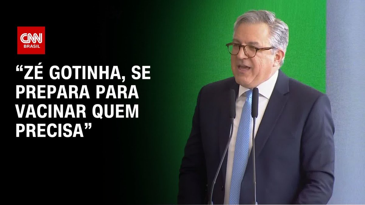 “Se prepara Zé Gotinha, vamos andar muito esse país para vacinar quem precisa ser vacinado”, disse Alexandre Padilha nesta segunda-feira (10), durante posse como novo ministro da Saúde. #CNNBrasil360