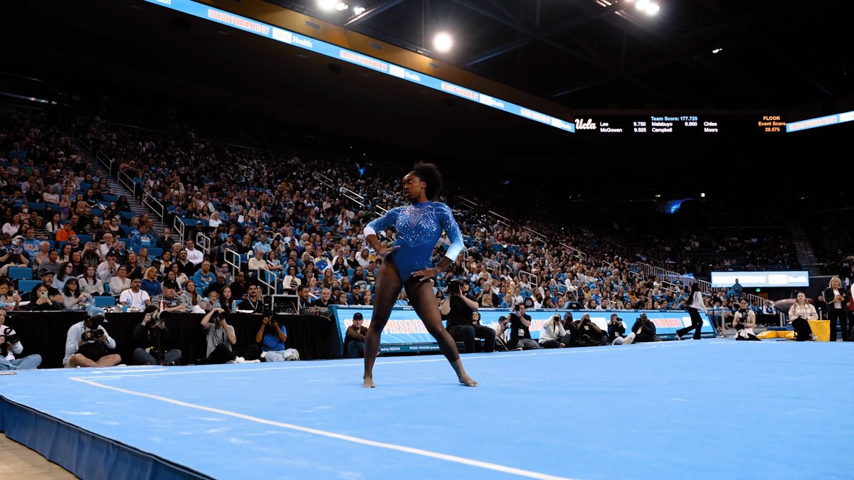 A full-circle moment for Chae_Jada, who performed her freshman year floor routine for her final performance in Pauley. 🥹