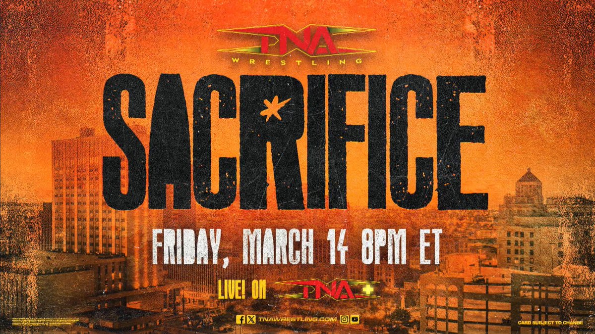 #TNASacrifice heads to the El Paso County Coliseum THIS FRIDAY with a night of action you don't want to miss! 😤 👊 Get your tickets NOW: Subscribe to TNA+ to make sure you don't miss any TNA Wrestling action: