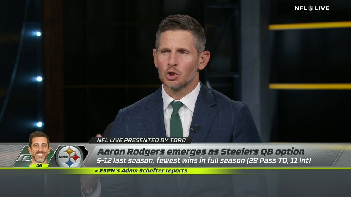"If I'm the Steelers, Aaron Rodgers is going to be my starting quarterback, and if I'm Aaron Rodgers, I want to go play for Pittsburgh." @DanOrlovsky7 on why the Steelers and Aaron Rodgers are a perfect match 👀