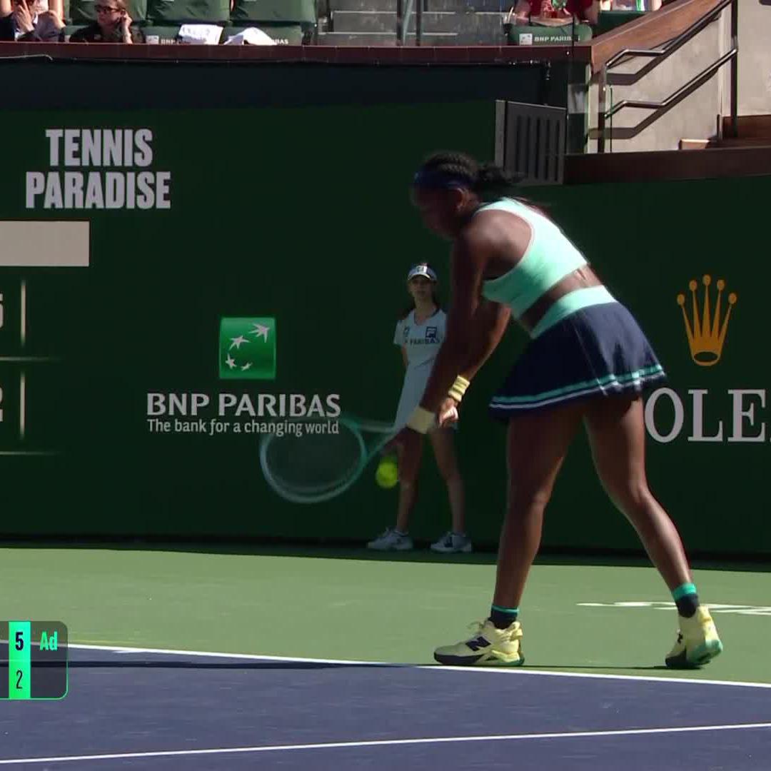 Commanding from Coco 🫡 Coco Gauff defeats Sakkari 7-6(1), 6-2 to advance into a third consecutive Round of 16 at Indian Wells! #TennisParadise