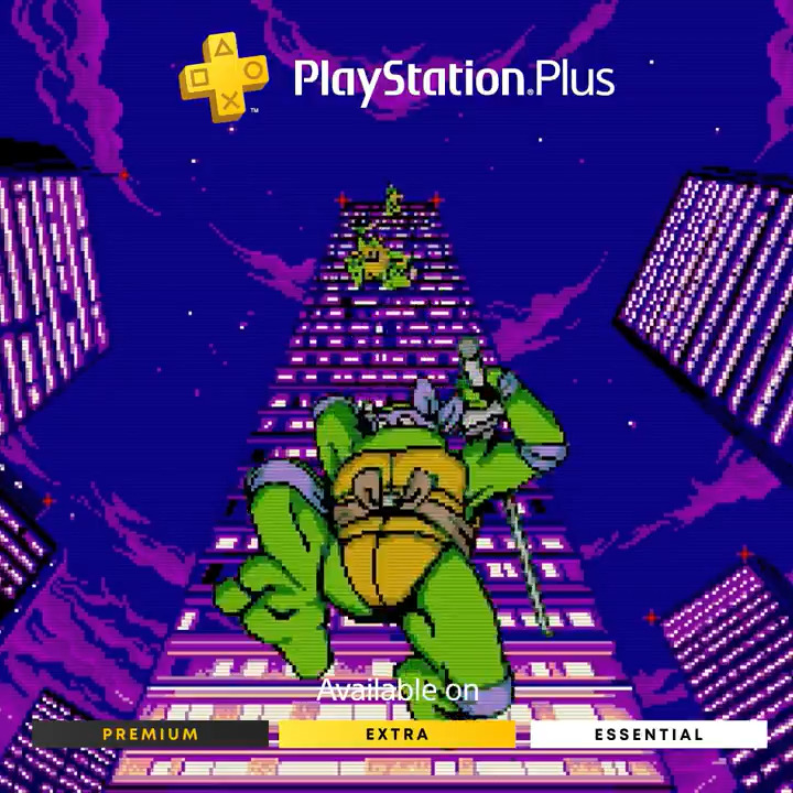 Kick shell in TMNT: The Cowabunga Collection, available with PlayStation Plus this month. Includes 13 classic Foot Clan-bashing adventures.