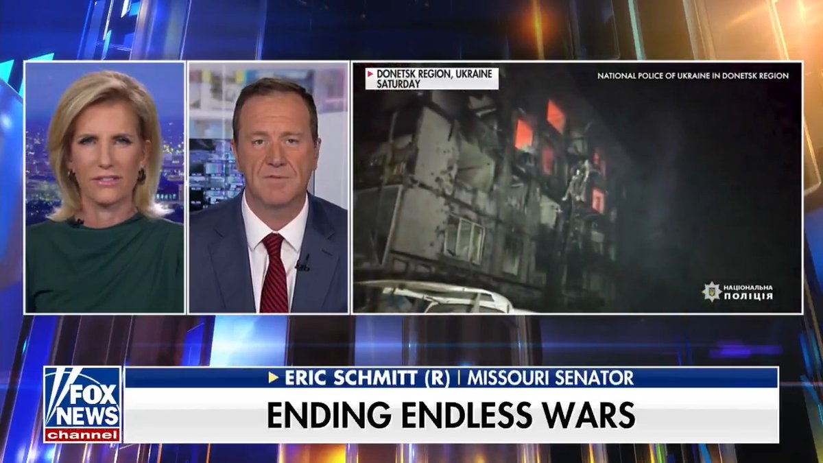 ONLY TRUMP CAN DELIVER PEACE. Eric Schmitt: "President Trump is very committed to this peace process. The alternative just isn’t a solution—you can’t have blank checks for endless wars."