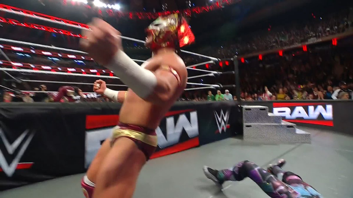 You've been waiting a long time for this luchador to arrive on #WWERaw and here he is!!! 😲😲😲